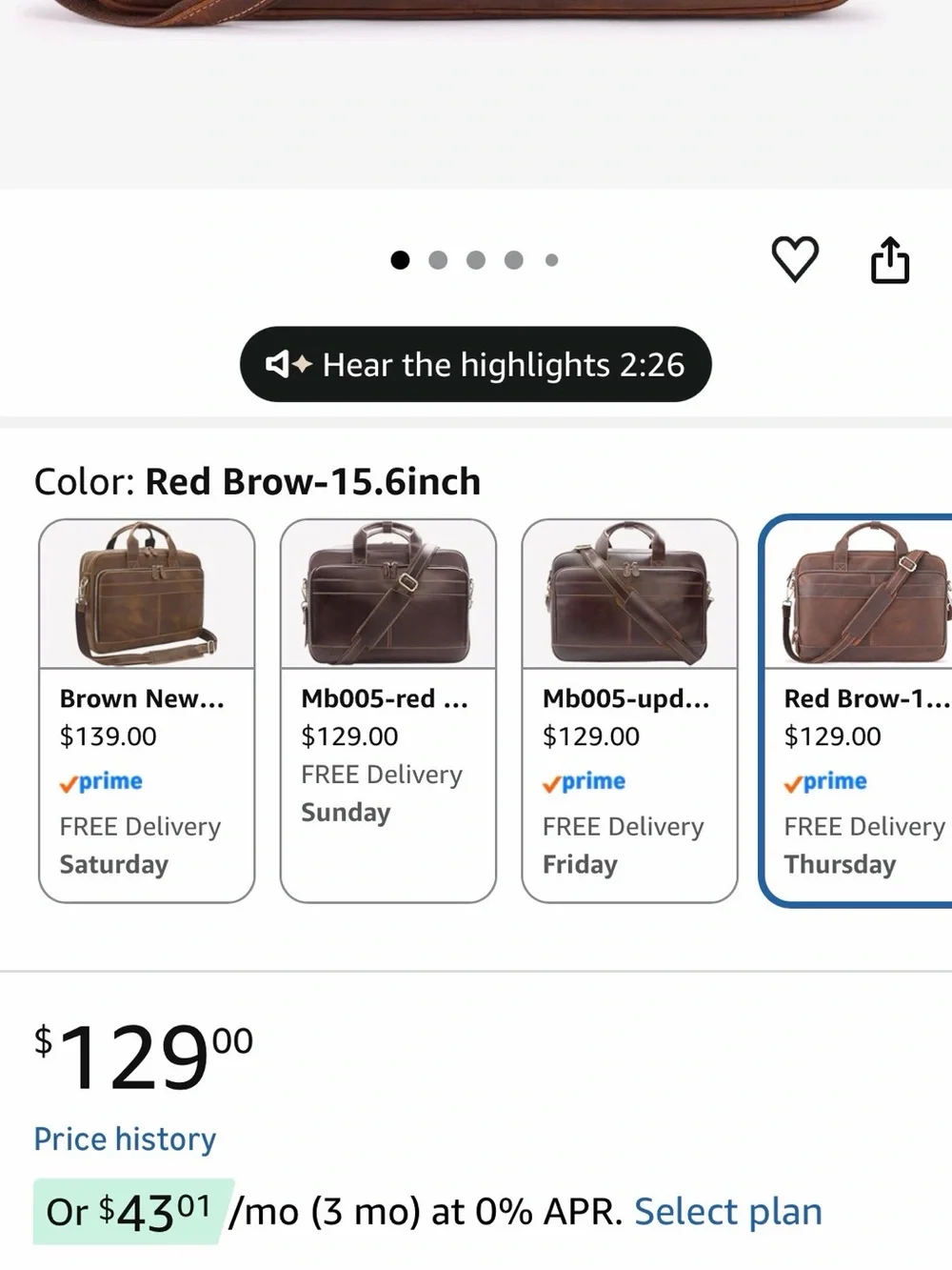 Classic Brown Leather Messenger Bag for Men - Adjustable Shoulder Strap